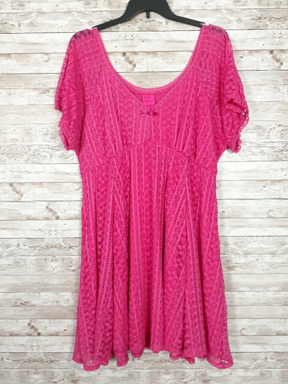 Torrid x Betsey Johnson Lace Dress 3X Lined Short Elastic Sleeve 865A
